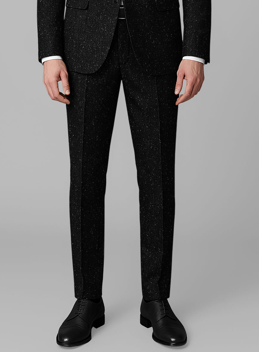Black Flecks Donegal Tweed Suit - StudioSuits