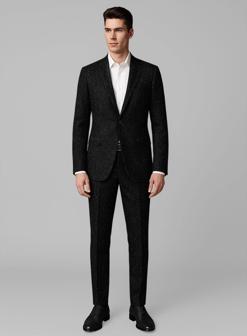Black Flecks Donegal Tweed Suit - StudioSuits