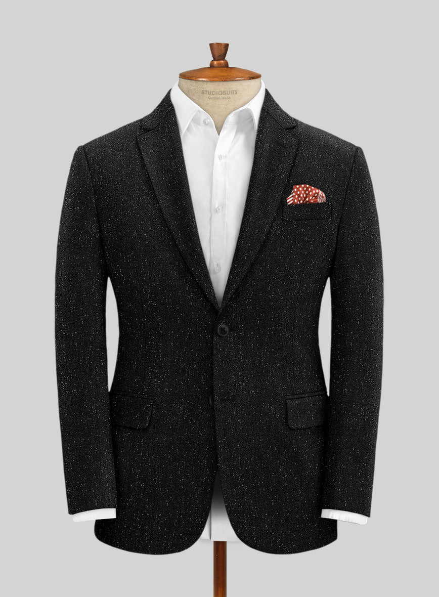 Black Flecks Donegal Tweed Suit - StudioSuits