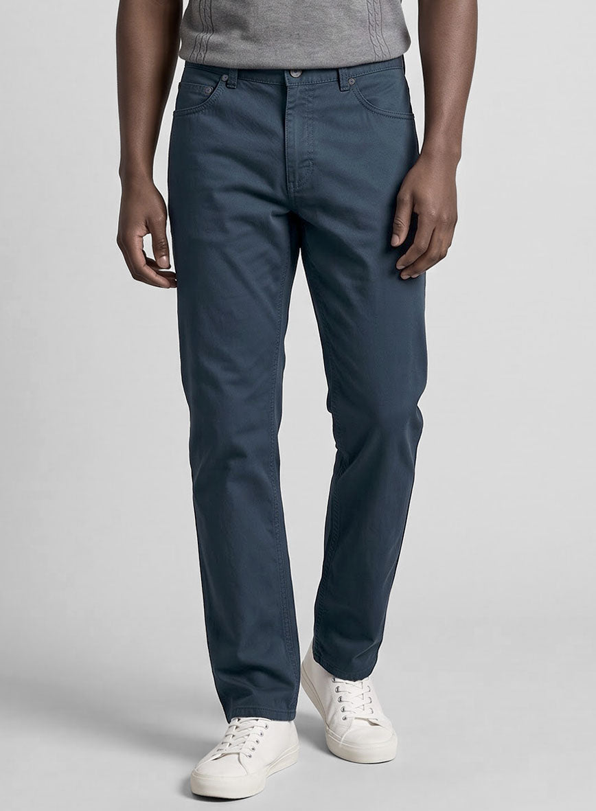 Blue Stretch Chino Jeans - StudioSuits