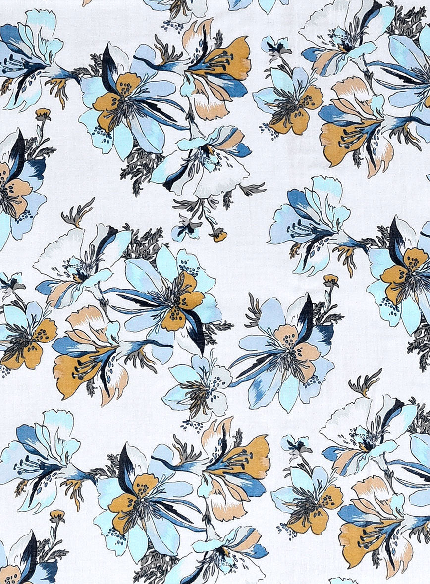 Blue Botanica Cotton Shirt - StudioSuits