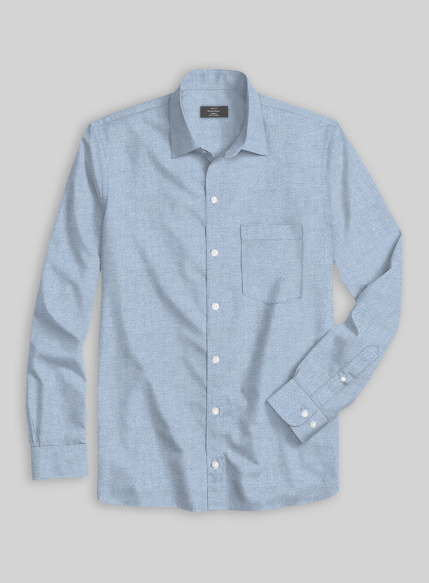 Blue Drift Oxford Cotton Shirt - StudioSuits