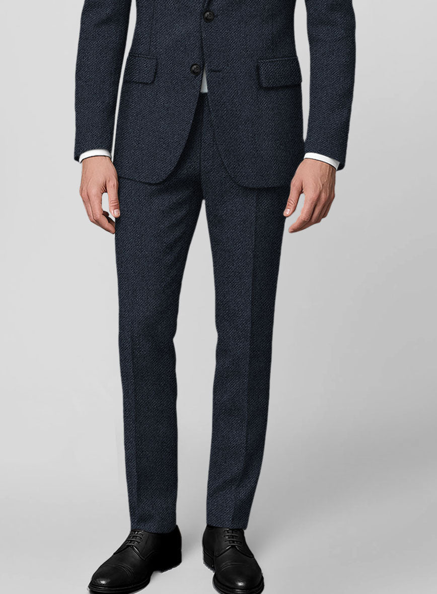 Blue Heavy Tweed Pants - StudioSuits