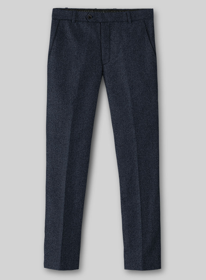 Blue Heavy Tweed Pants - StudioSuits