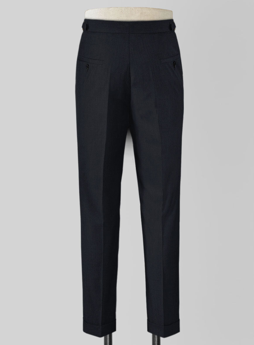 Blue Merino Wool Highland Trousers - StudioSuits