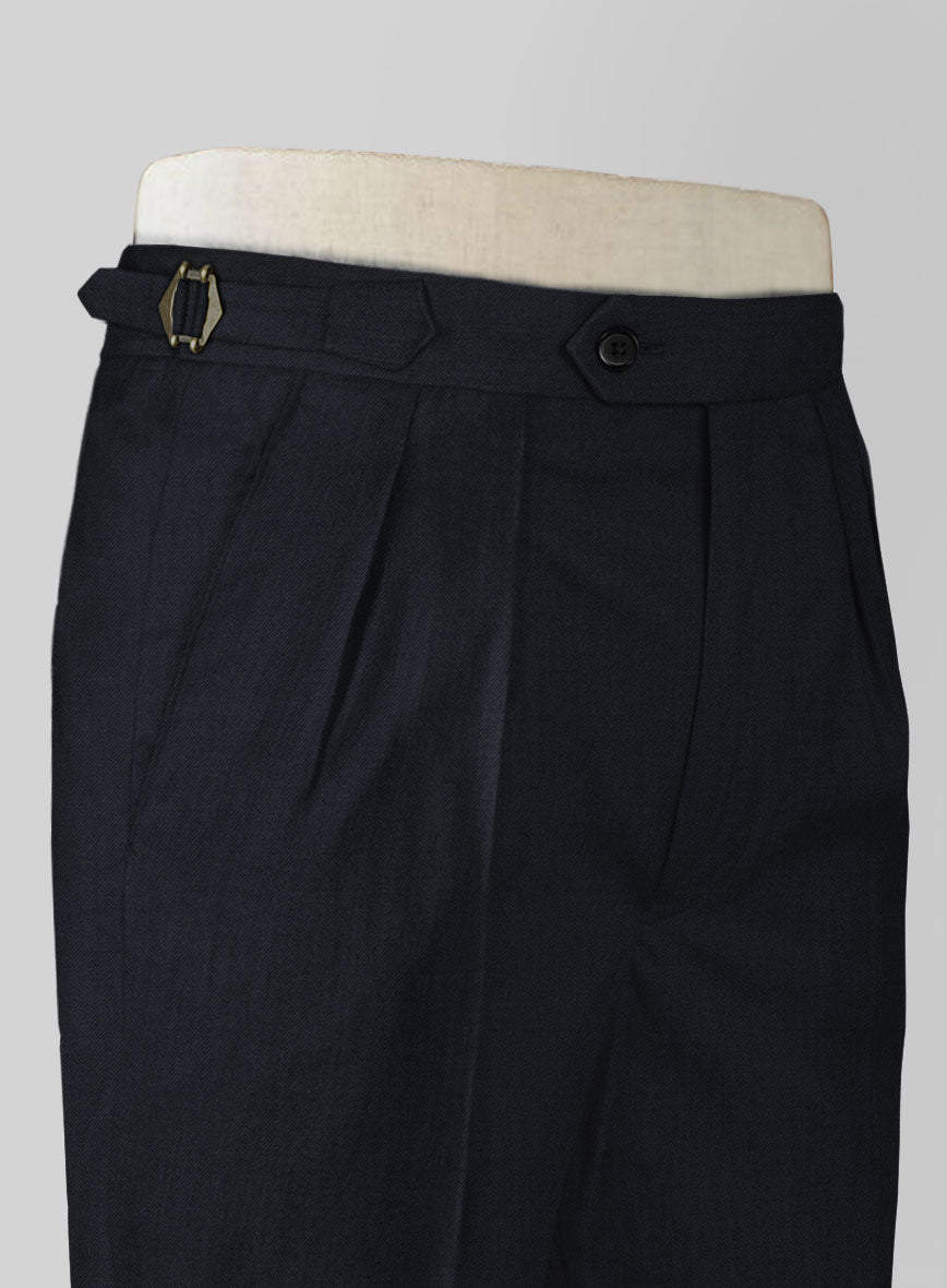 Blue Merino Wool Highland Trousers - StudioSuits