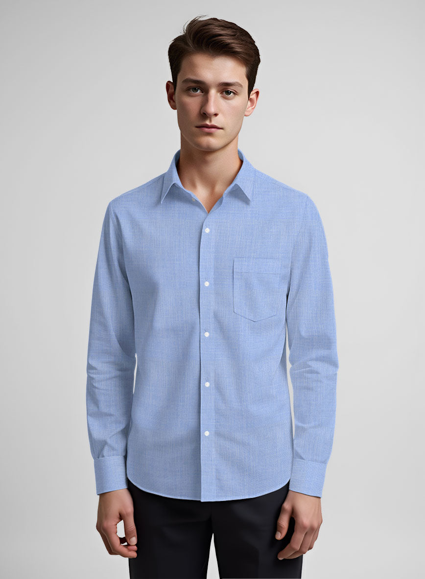 Blue Mirage Cotton Shirt - StudioSuits