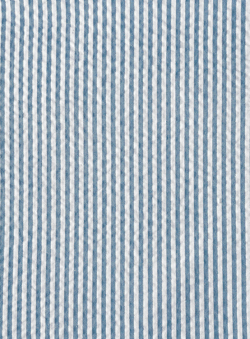 Easy Pants Blue Seersucker - StudioSuits