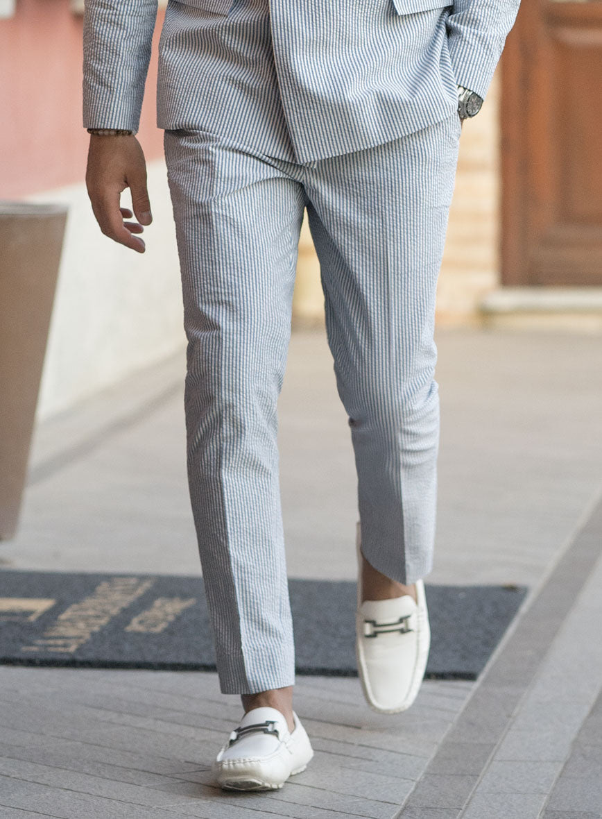 Blue Seersucker Suit - StudioSuits