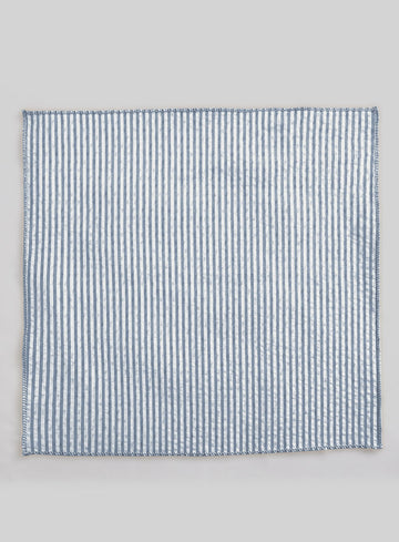 Pocket Square - Blue Seersucker - StudioSuits