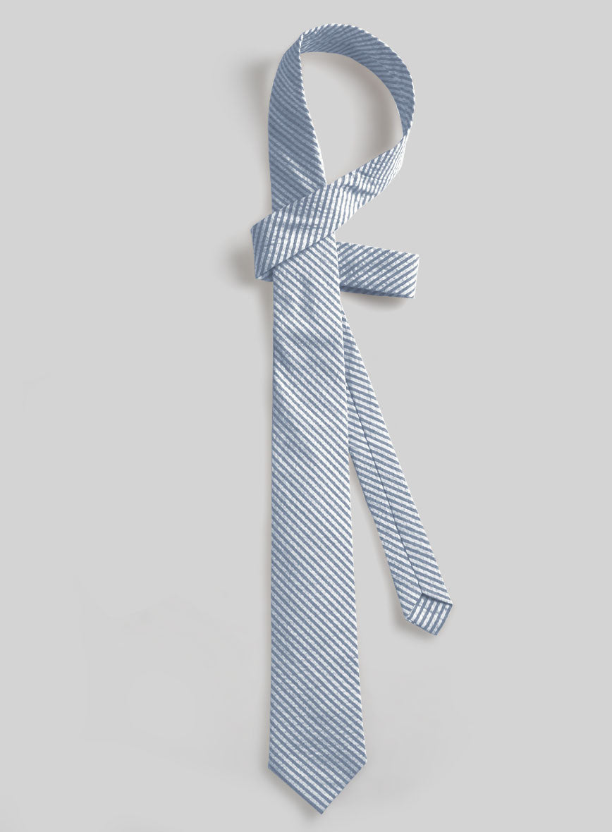 Blue Seersucker Tie - StudioSuits
