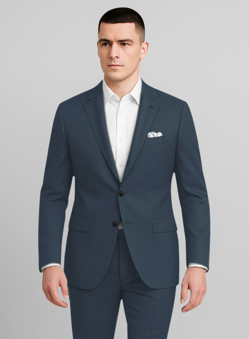 Blue Stretch Chino Jacket - StudioSuits