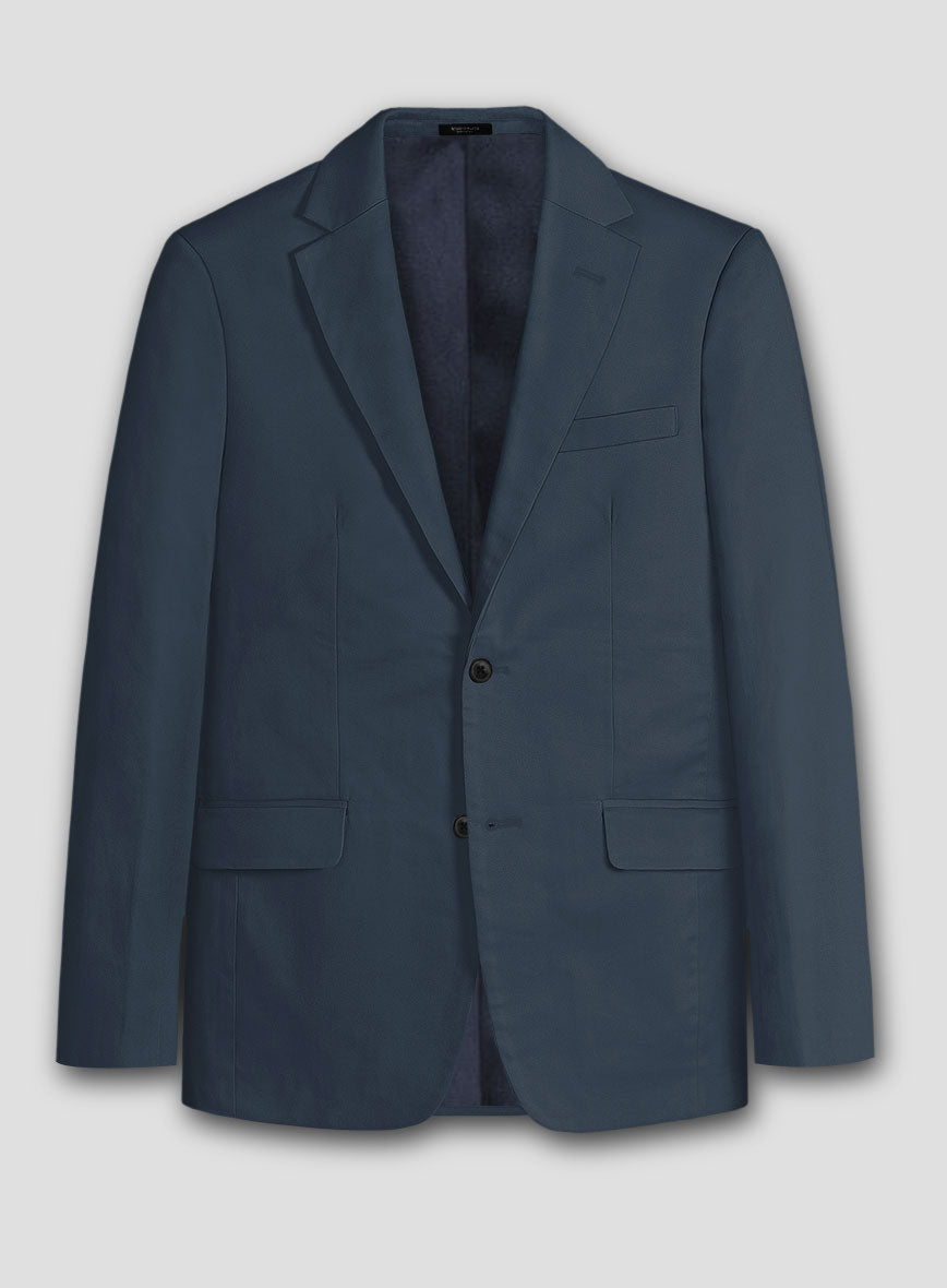 Blue Stretch Chino Jacket - StudioSuits