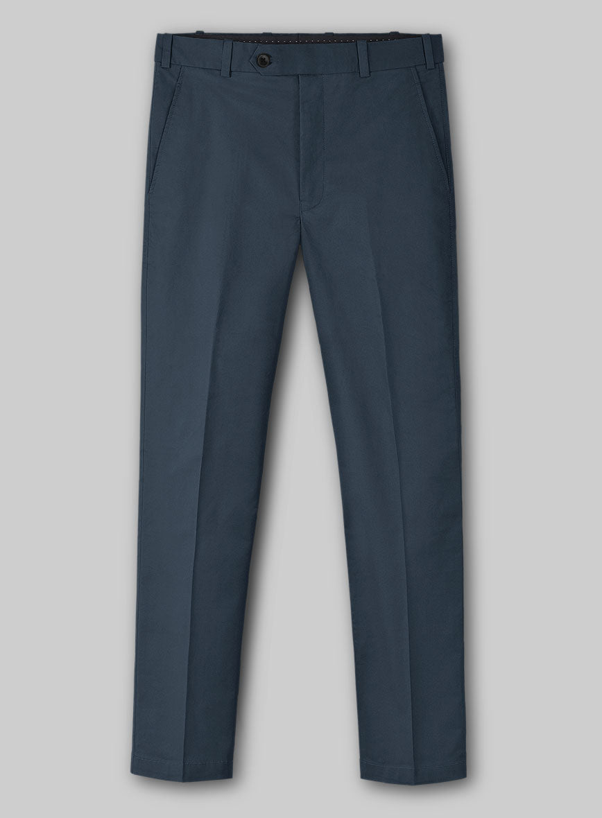 Blue Stretch Chino Pants - StudioSuits