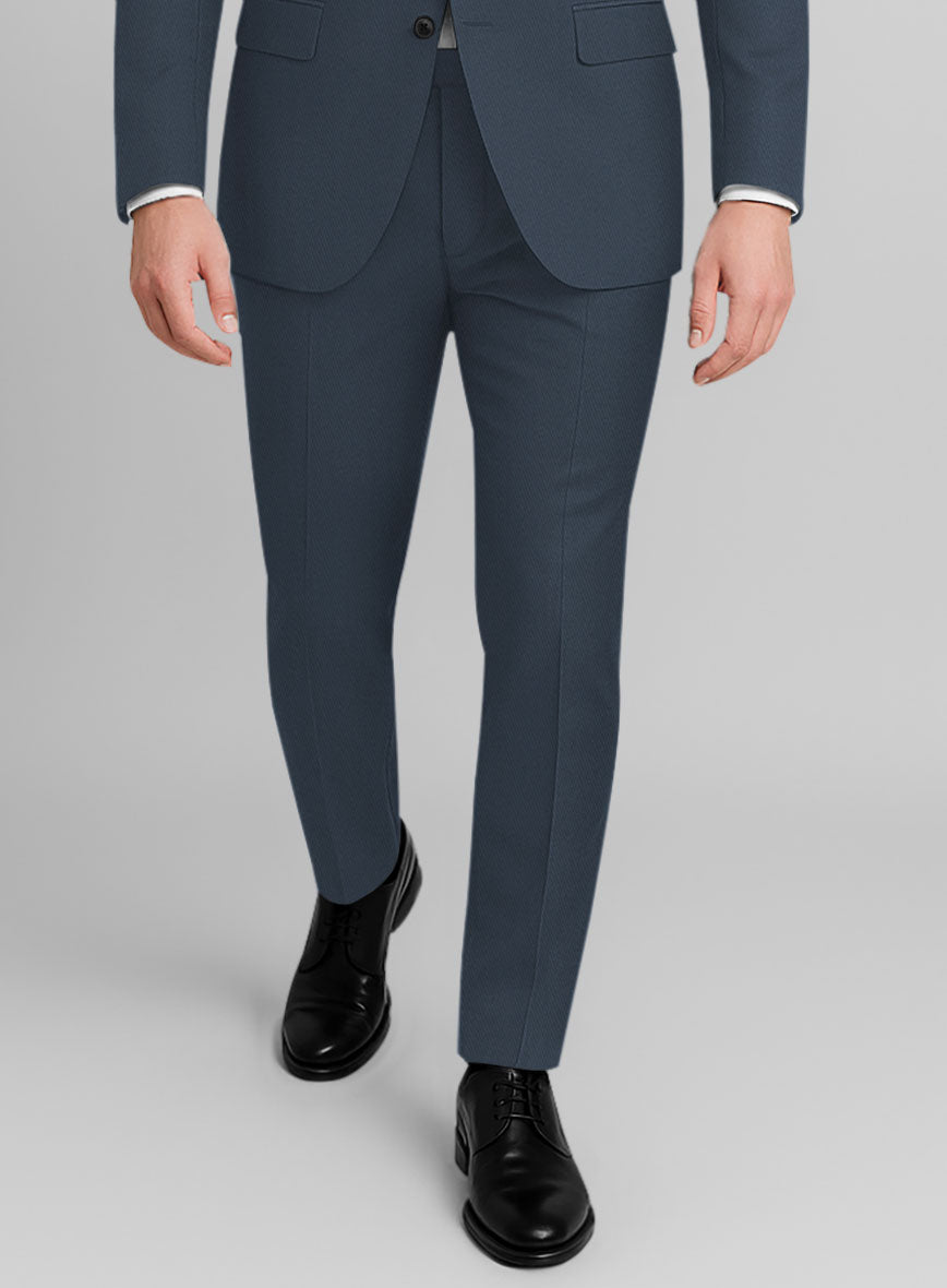 Blue Stretch Chino Pants - StudioSuits
