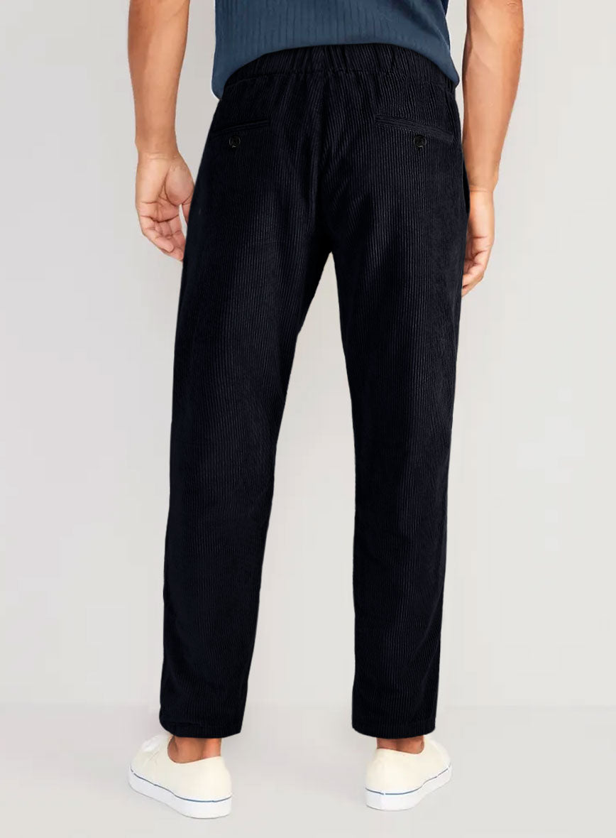 Blue Stretch Pin Corduroy Easy Pants – StudioSuits