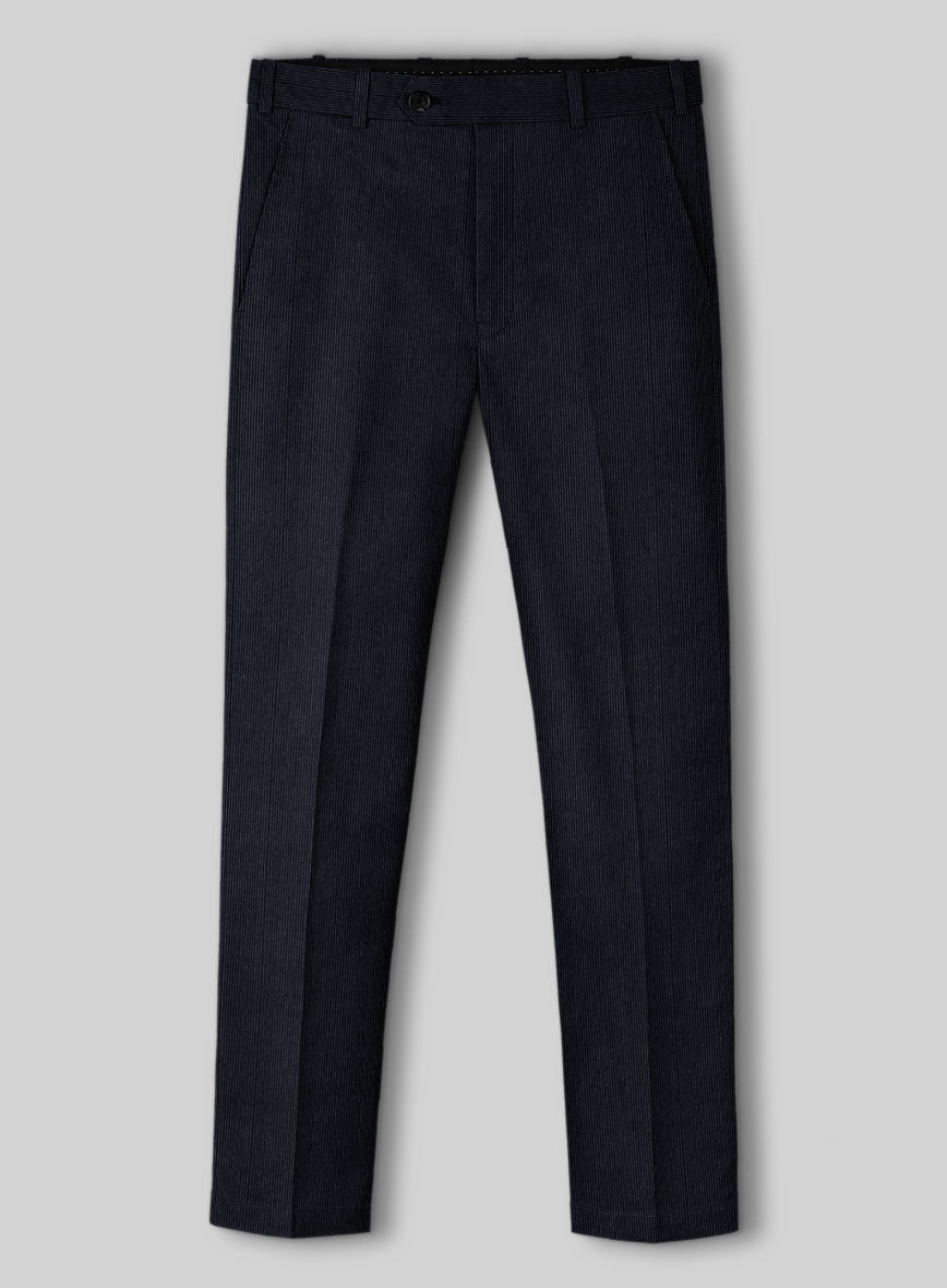 Blue Stretch Pin Corduroy Suit - StudioSuits