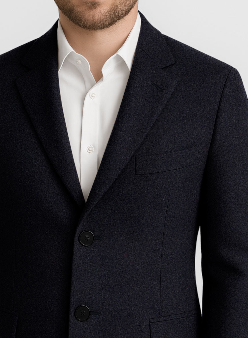 Blue Thick Wool Overcoat - StudioSuits