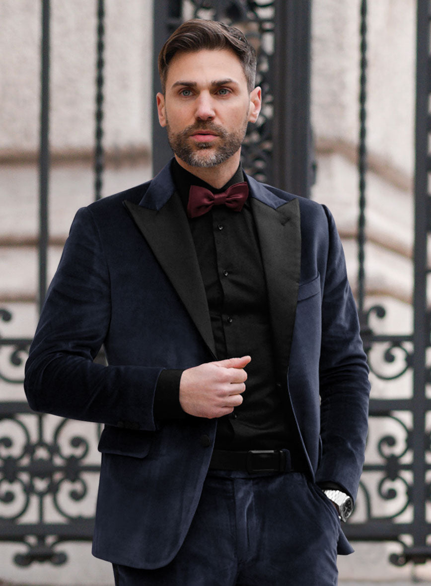 Blue Velvet Tuxedo Jacket - StudioSuits