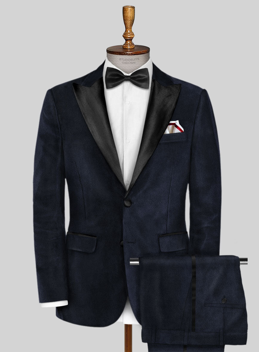 Blue Velvet Tuxedo Suit - StudioSuits