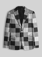 Black & White Madras Patchwork Jacket - StudioSuits