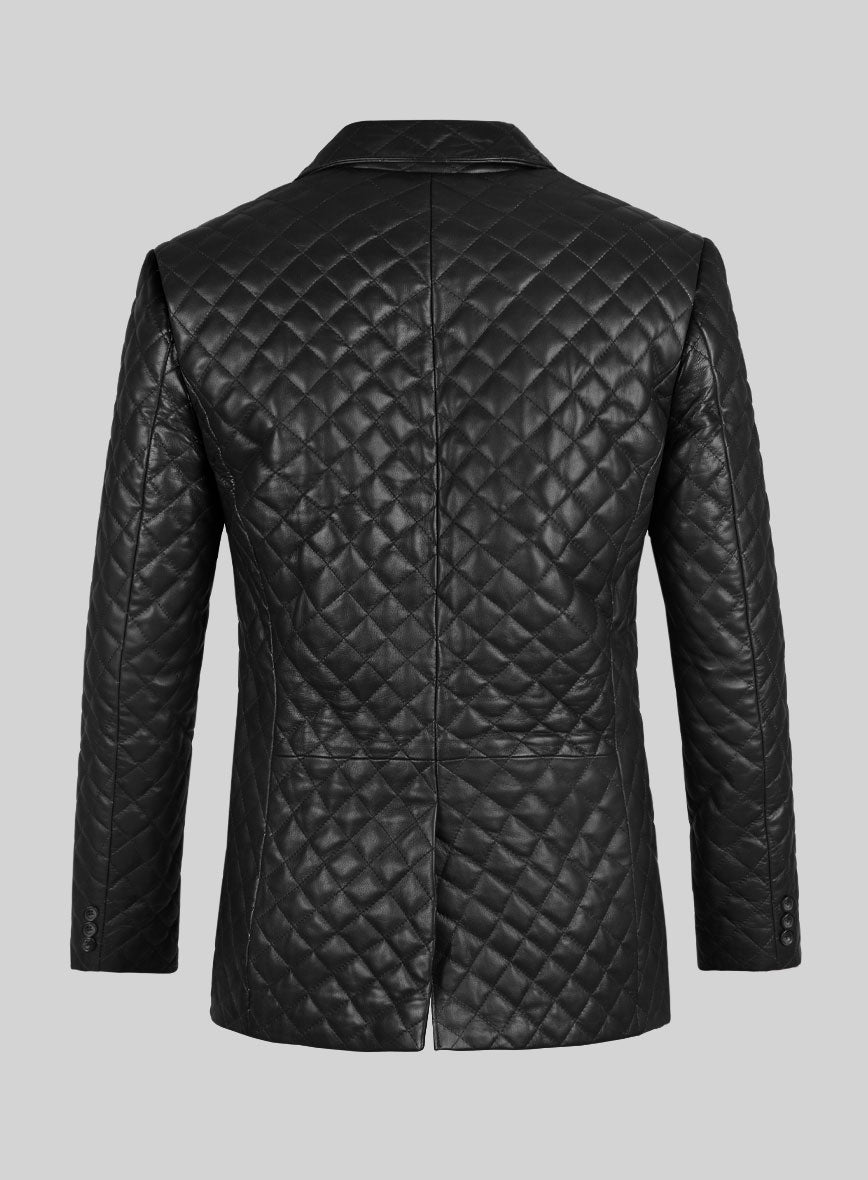 Bocelli Quilted Leather Blazer - StudioSuits