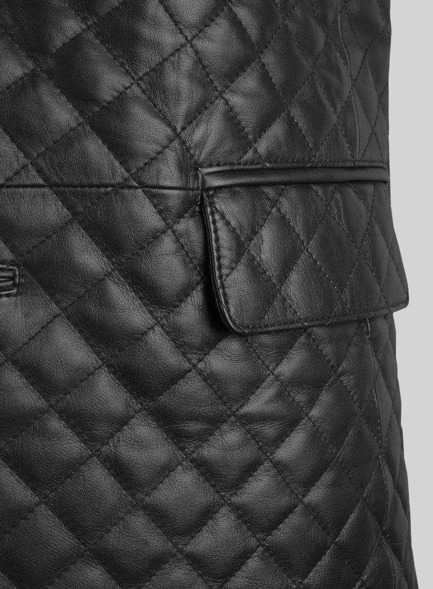 Bocelli Quilted Leather Blazer - StudioSuits