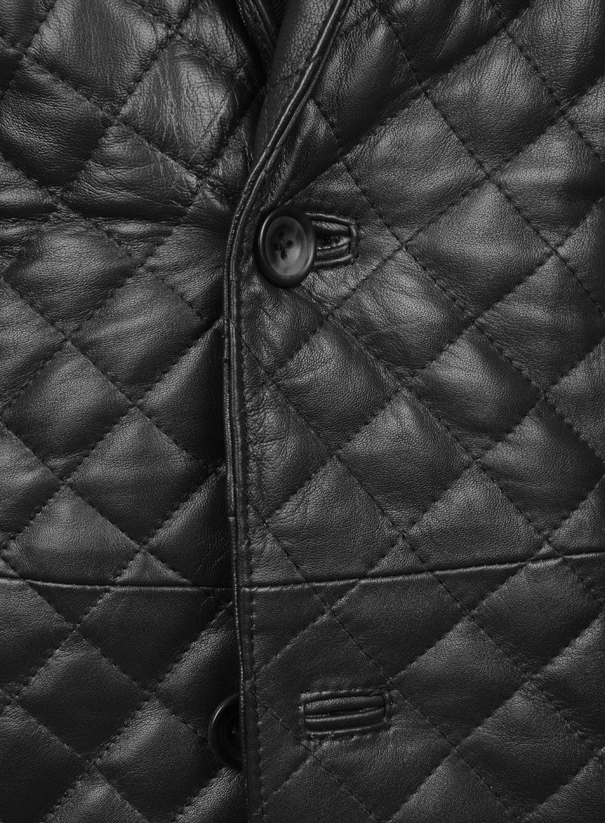 Bocelli Quilted Leather Blazer - StudioSuits