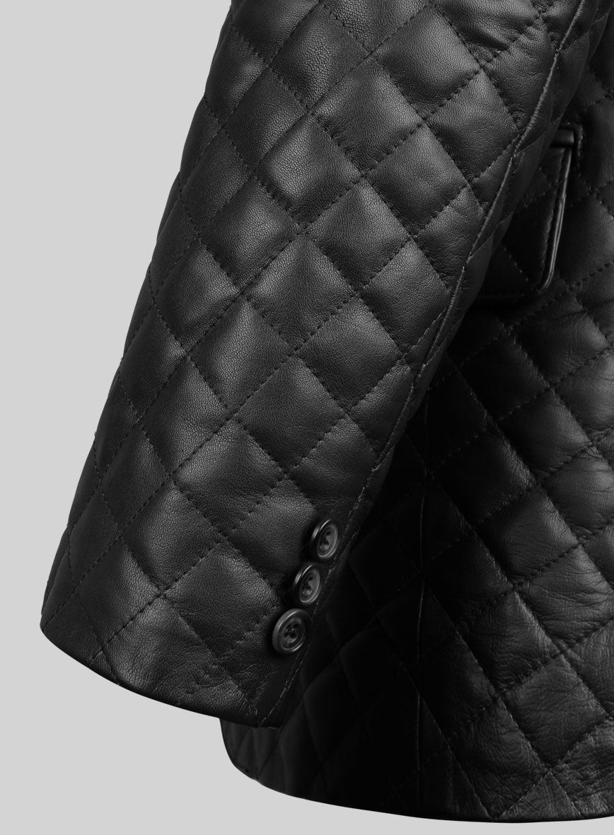 Bocelli Quilted Leather Blazer - StudioSuits
