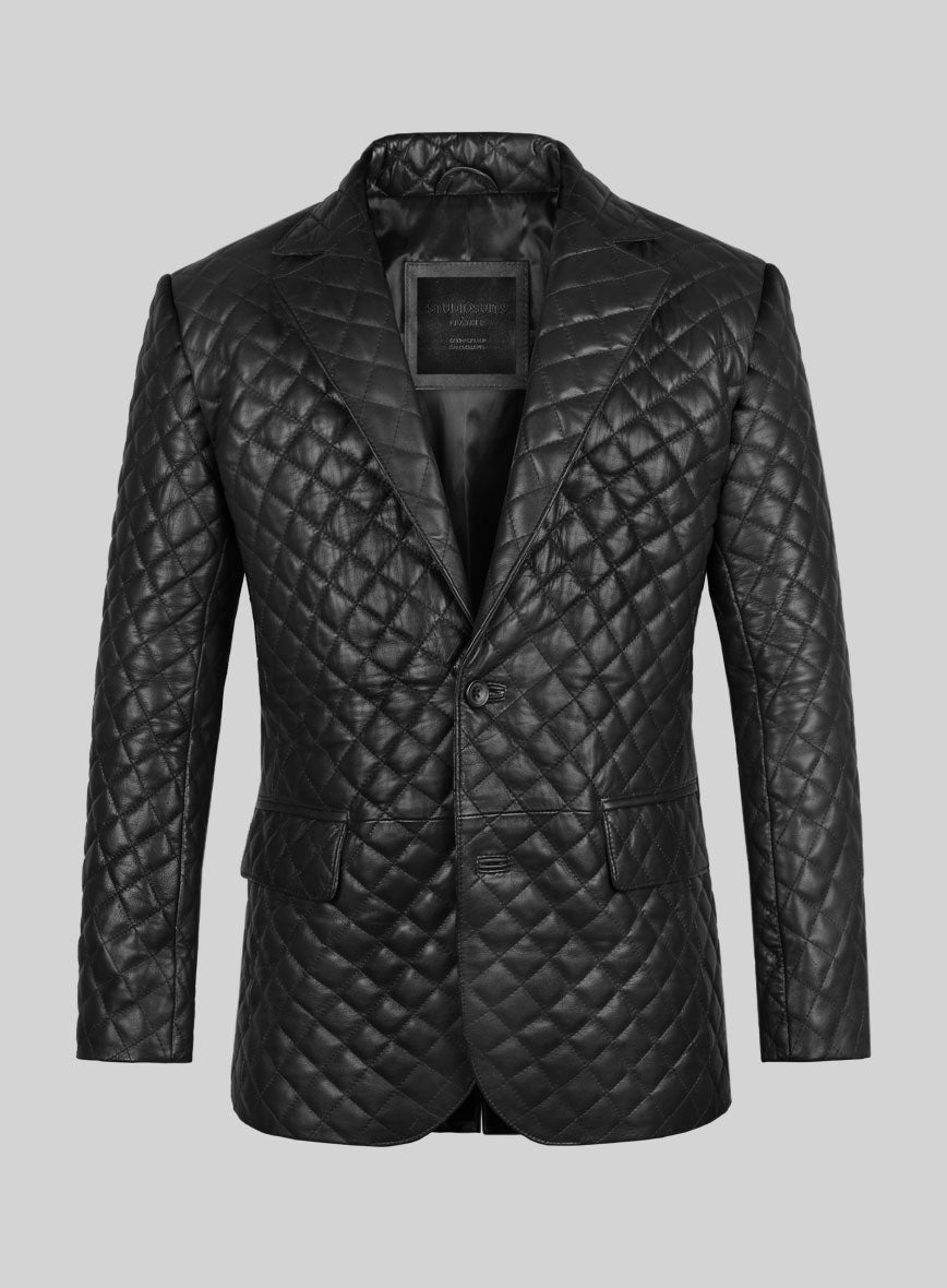 Bocelli Quilted Leather Blazer - StudioSuits