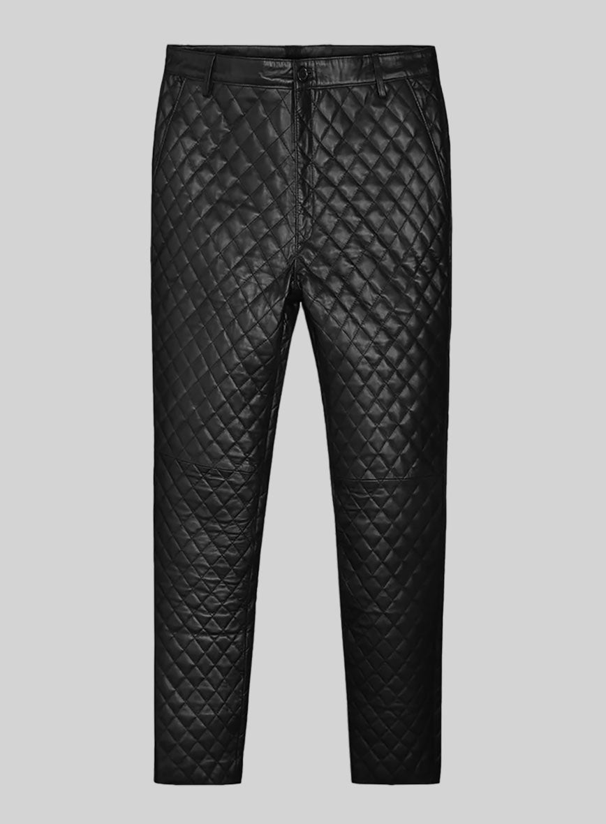 Bocelli Quilted Leather Pants - StudioSuits
