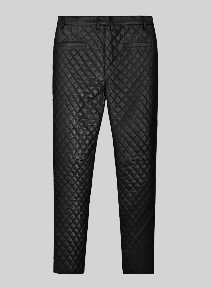 Bocelli Quilted Leather Pants - StudioSuits