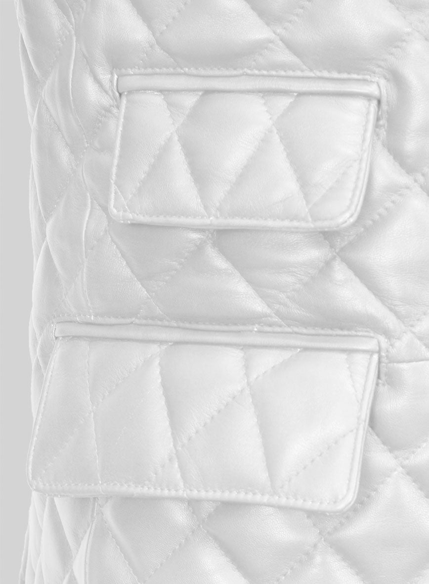 Bocelli Quilted Tuxedo Leather Blazer - StudioSuits