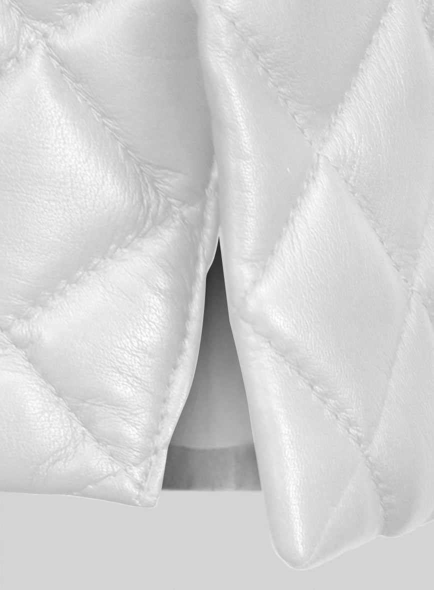 Bocelli Quilted Tuxedo Leather Blazer - StudioSuits