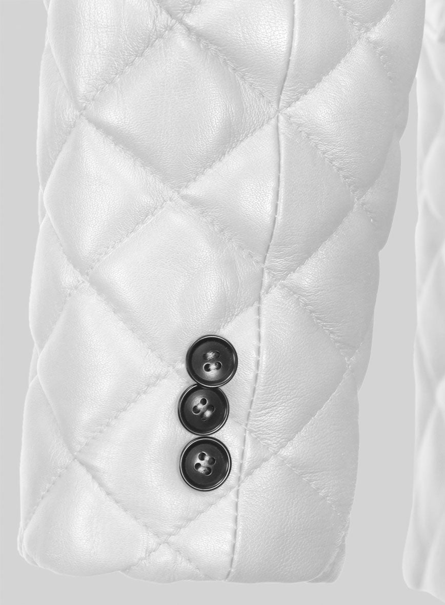 Bocelli Quilted Tuxedo Leather Blazer - StudioSuits