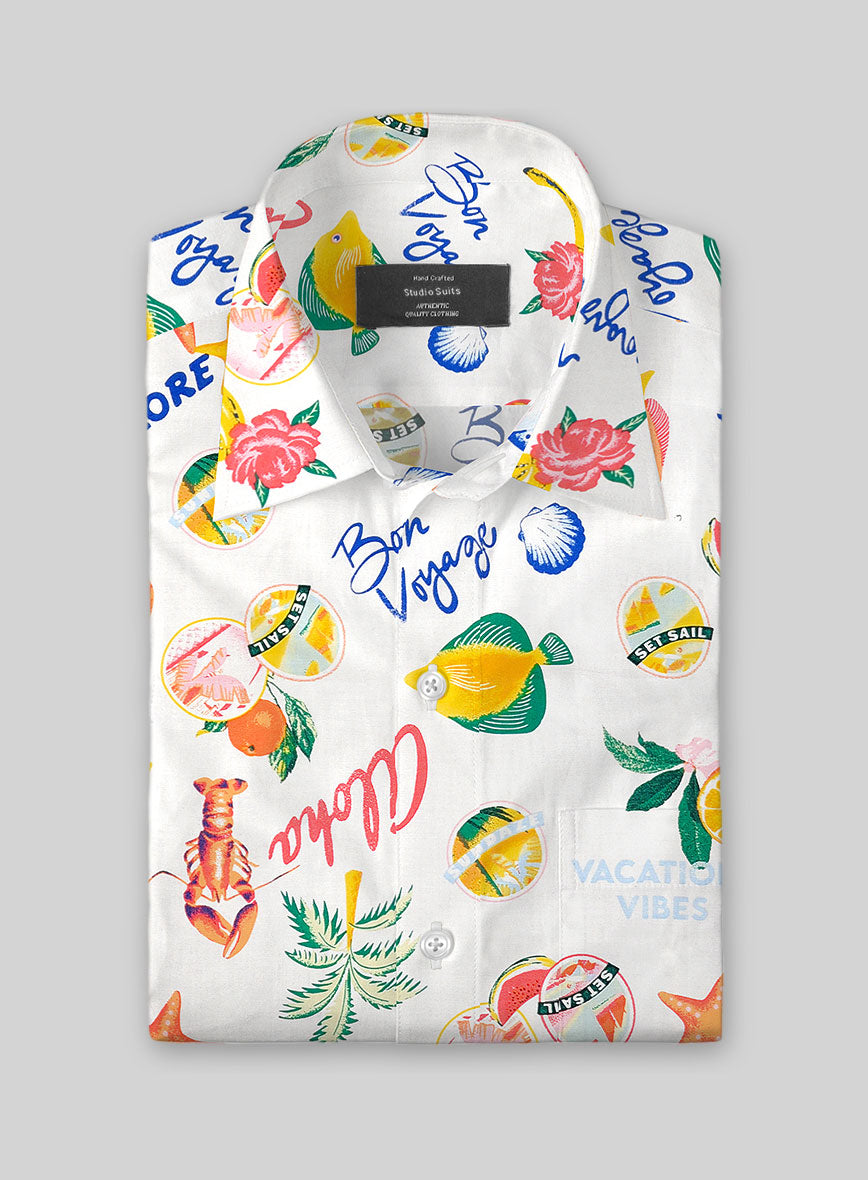 Bon Voyage Cotton Lycra Shirt - StudioSuits
