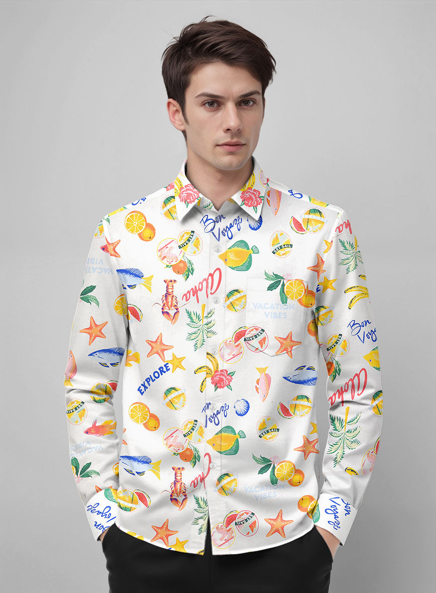 Bon Voyage Cotton Lycra Shirt - StudioSuits