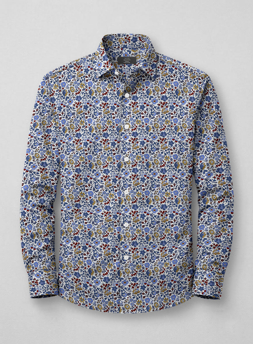 Botanical Haven Feather Cotton Shirt - StudioSuits