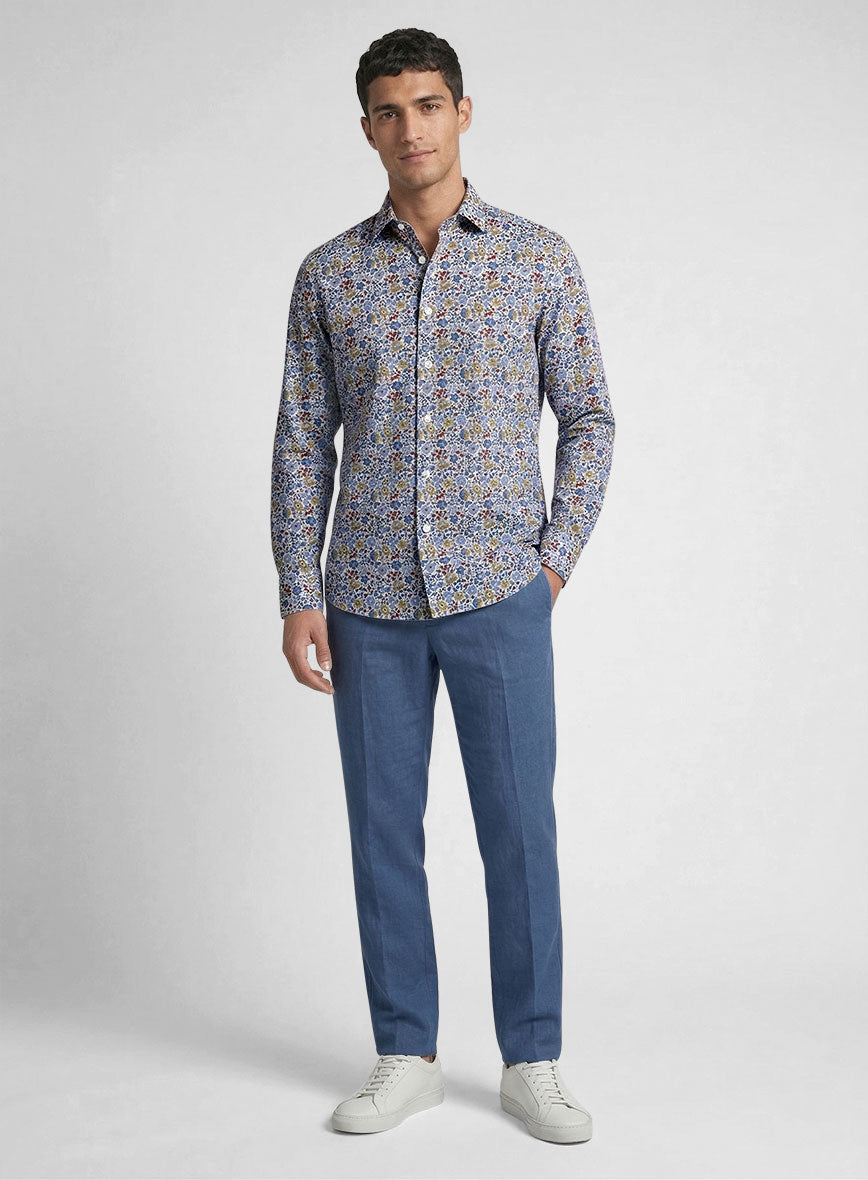Botanical Haven Feather Cotton Shirt - StudioSuits