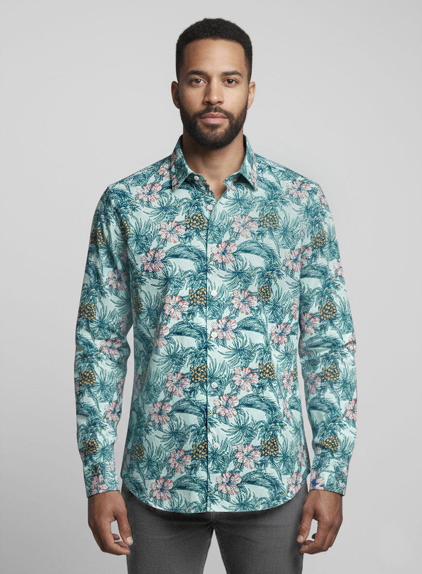 Botanical Retreat Cotton Shirt - StudioSuits
