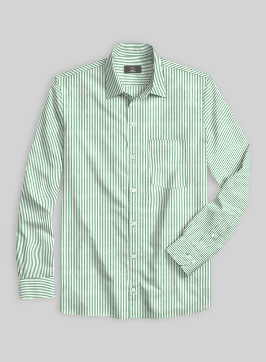 Botanic Stripe Cotton Shirt - StudioSuits