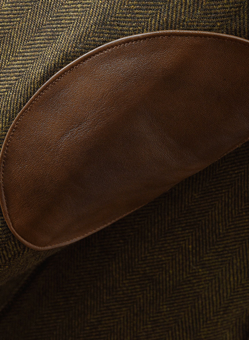 Bottle Brown Herringbone Tweed Jacket II - StudioSuits