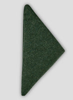 Tweed Pocket Square - Bottle Green Herringbone - StudioSuits