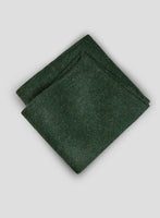 Tweed Pocket Square - Bottle Green Herringbone - StudioSuits