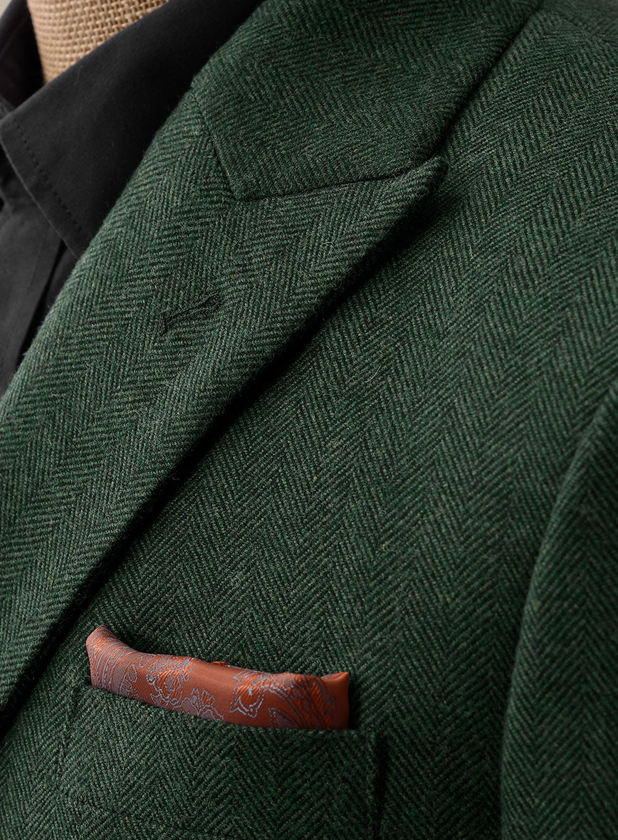 Bottle Green Herringbone Tweed Piece Suit – StudioSuits