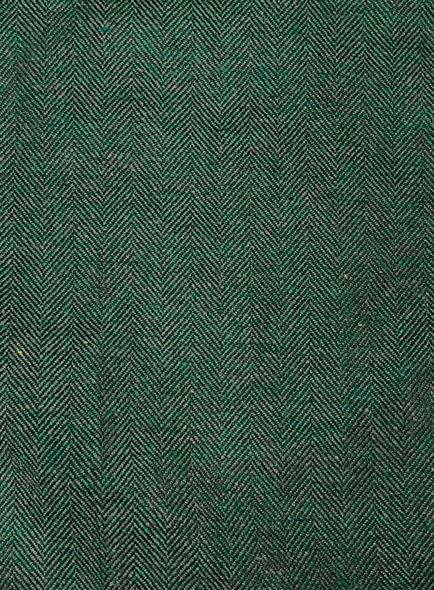 Bottle Green Herringbone Tweed Newsboy Cap - StudioSuits