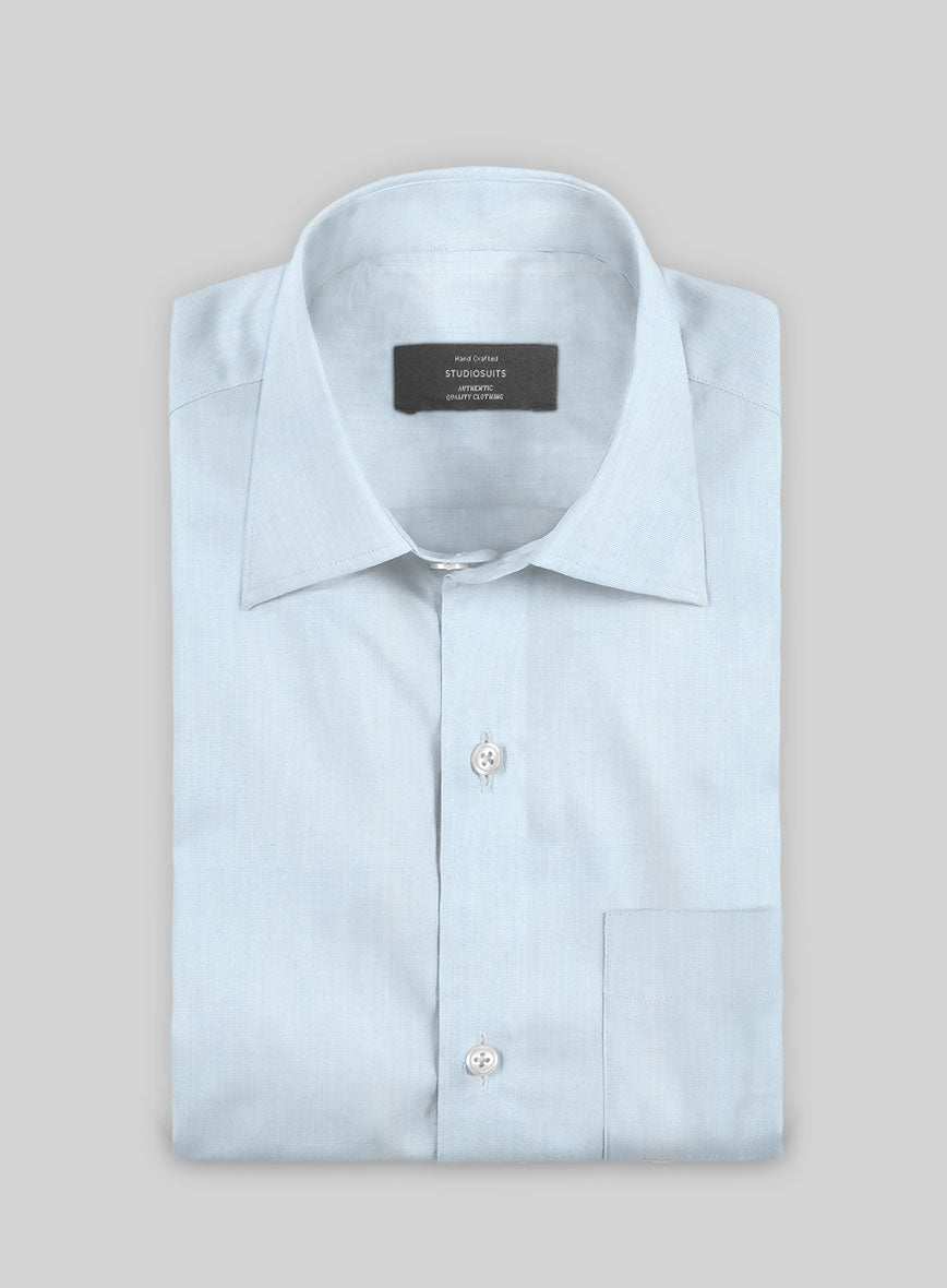 Breeze Blue Cotton Shirt - StudioSuits