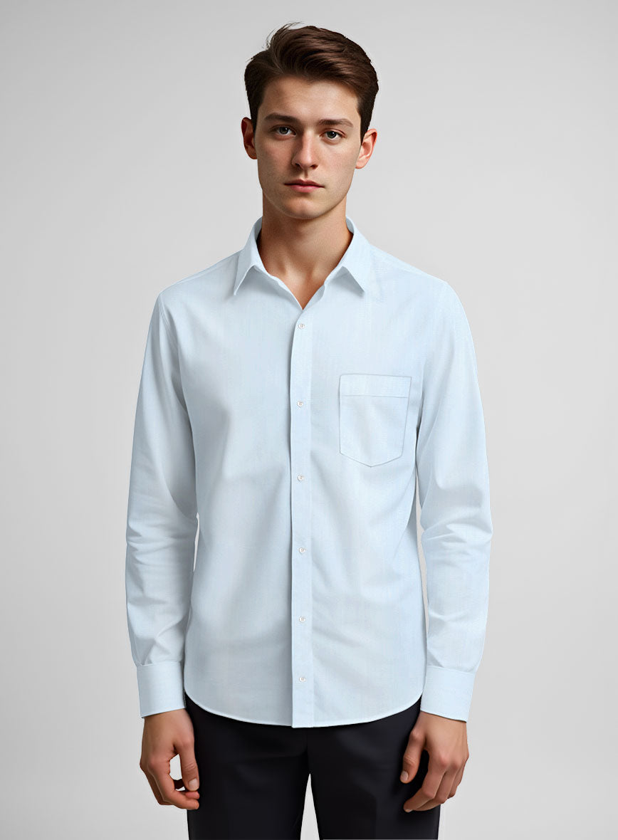 Breeze Blue Cotton Shirt - StudioSuits