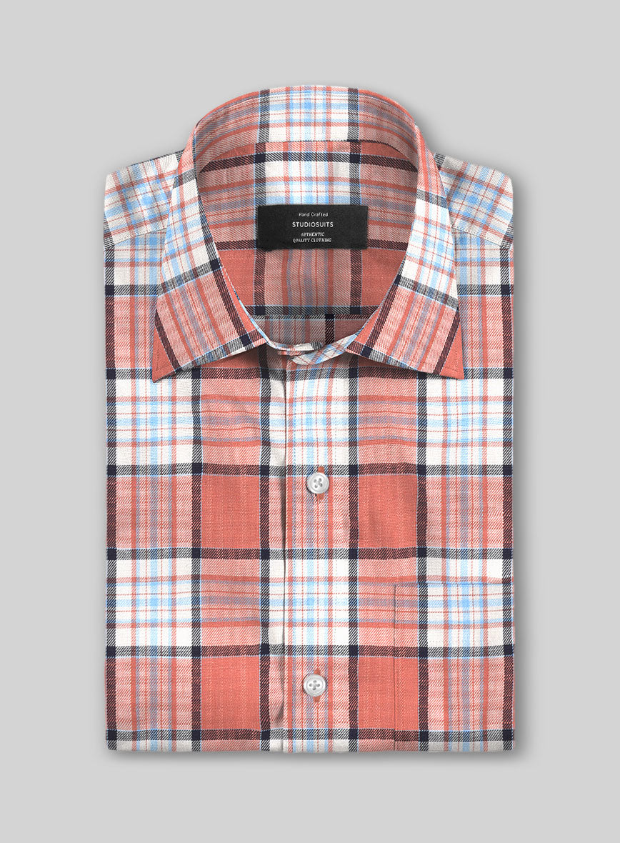 Brickline Check Cotton Shirt - StudioSuits