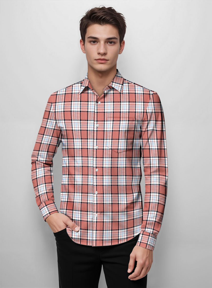 Brickline Check Cotton Shirt - StudioSuits